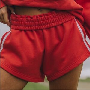 NWT Daily Drills Fleece Super Shorts with Stripes in Heart (XS/S)